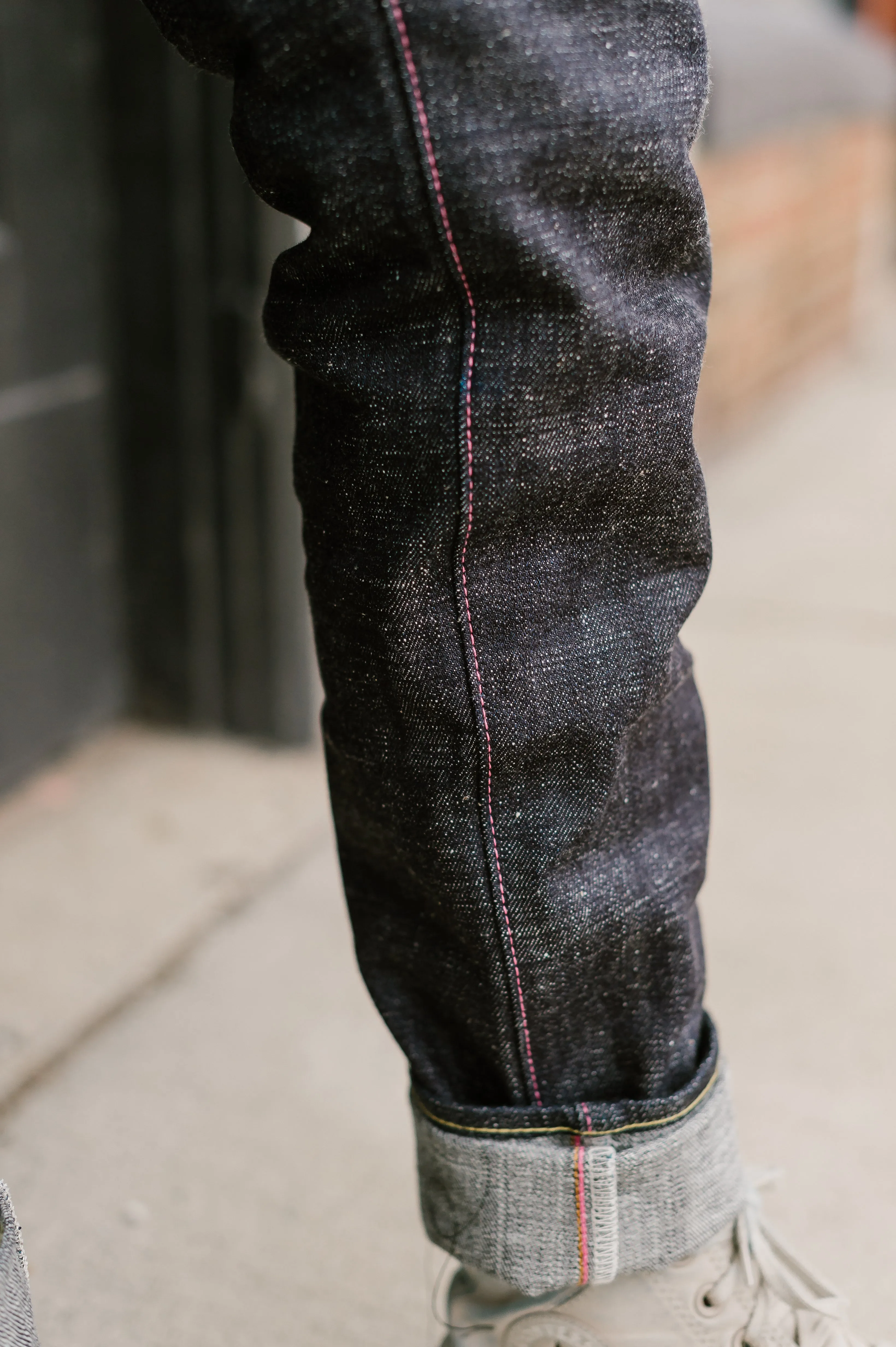 16oz - Texture Selvedge Black Battle Stripes - High Tapered - 0405-82