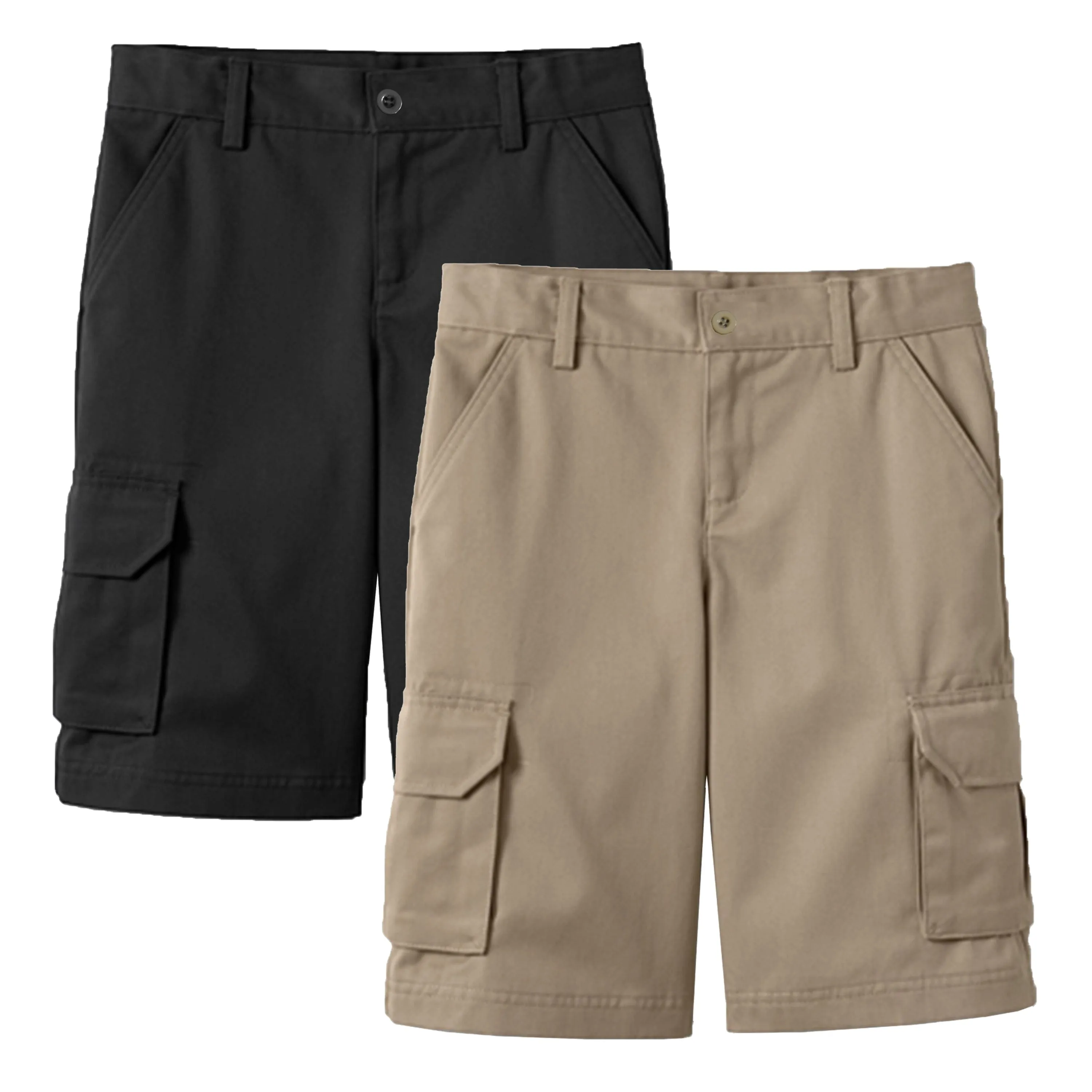 2-Pack Boy's Stretch Cotton Cargo Shorts (Sizes, 8-18)