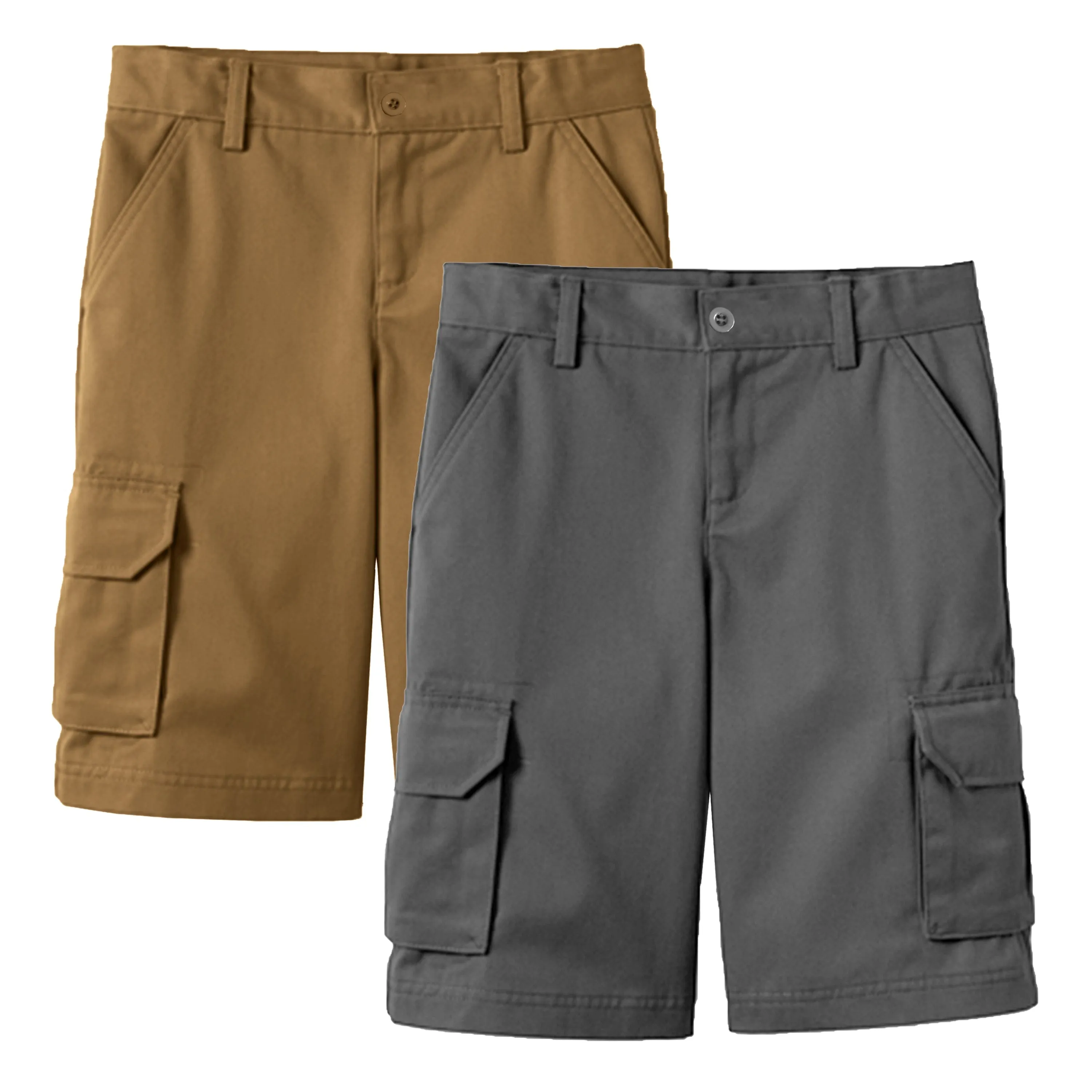 2-Pack Boy's Stretch Cotton Cargo Shorts (Sizes, 8-18)