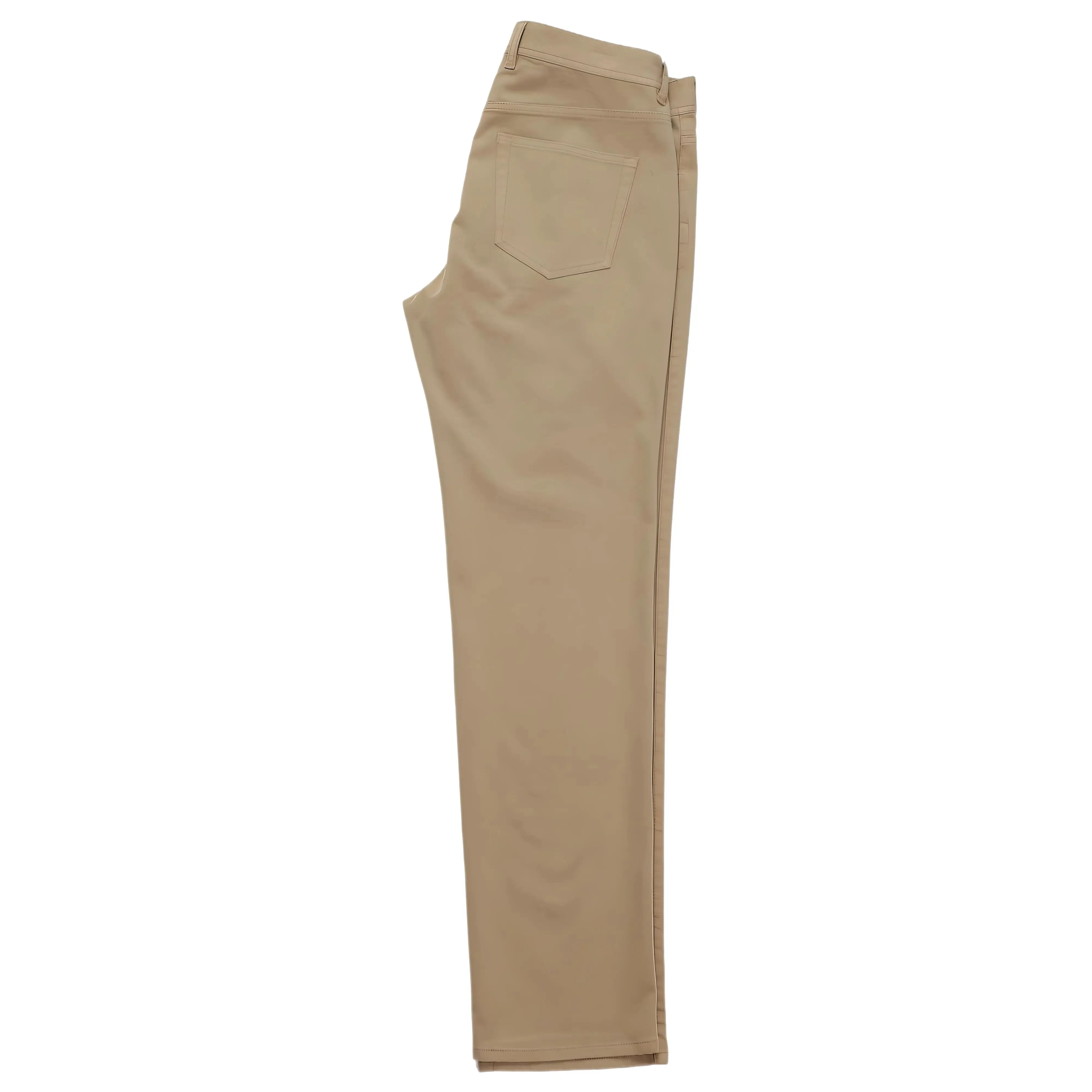 365 | Khaki Stretch Cotton Sateen 5 Pocket Pants