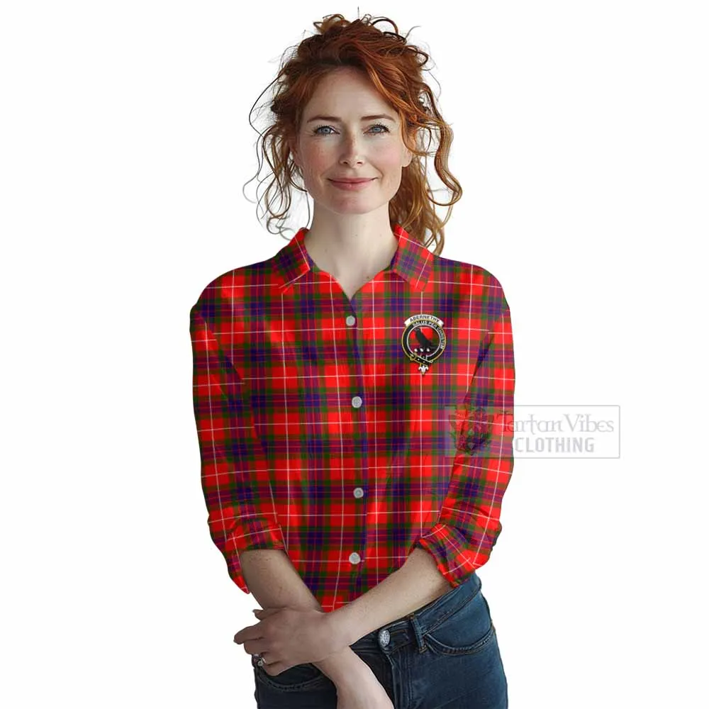 Abernethy Tartan Women's Casual Shirt with Family Crest DNA In Me Style