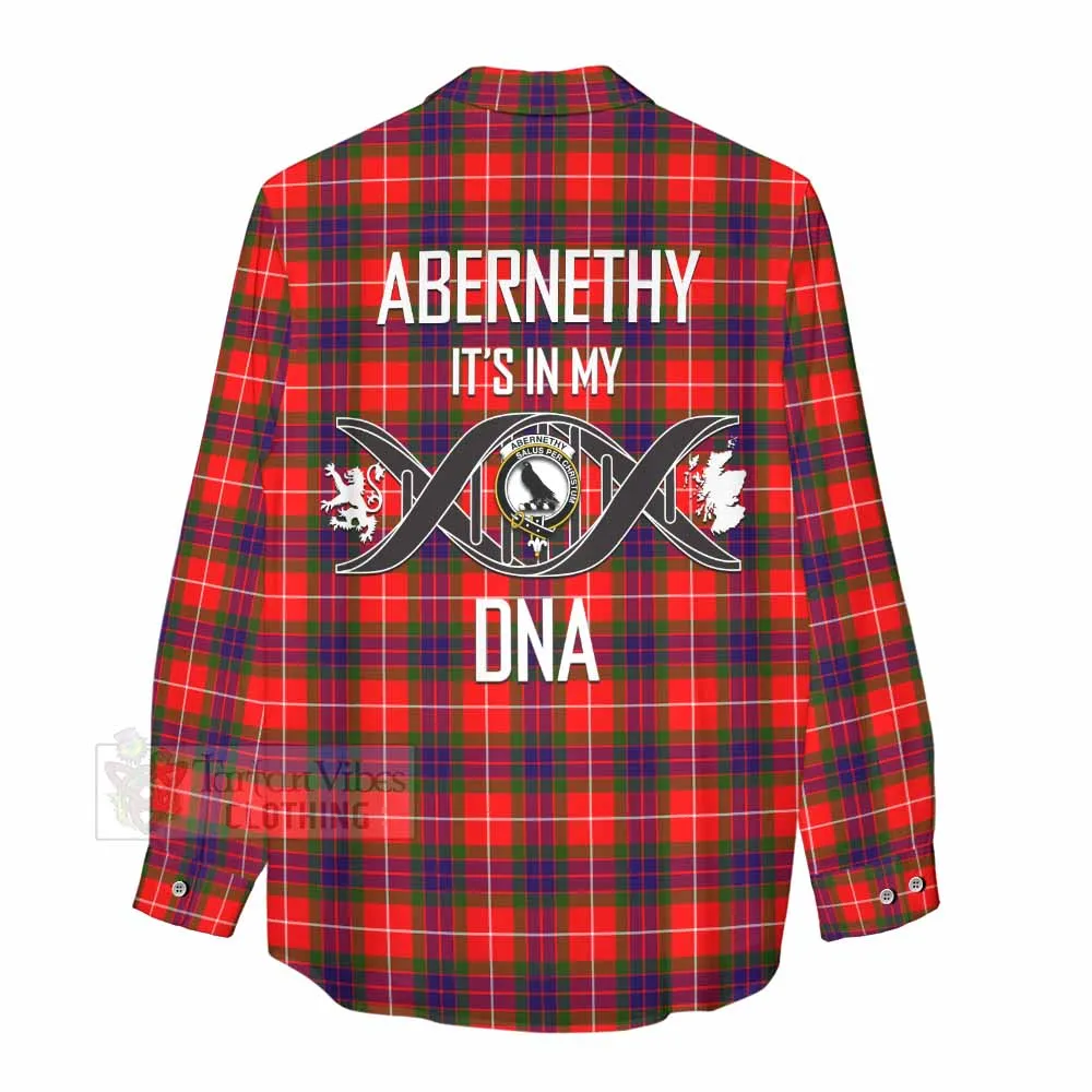 Abernethy Tartan Women's Casual Shirt with Family Crest DNA In Me Style