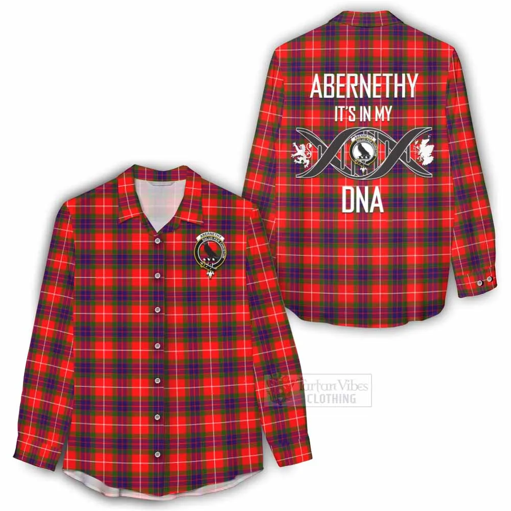 Abernethy Tartan Women's Casual Shirt with Family Crest DNA In Me Style