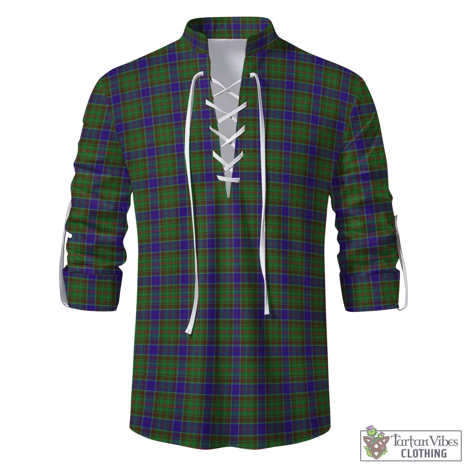 Adam Tartan Men's Scottish Traditional Jacobite Ghillie Kilt Shirt