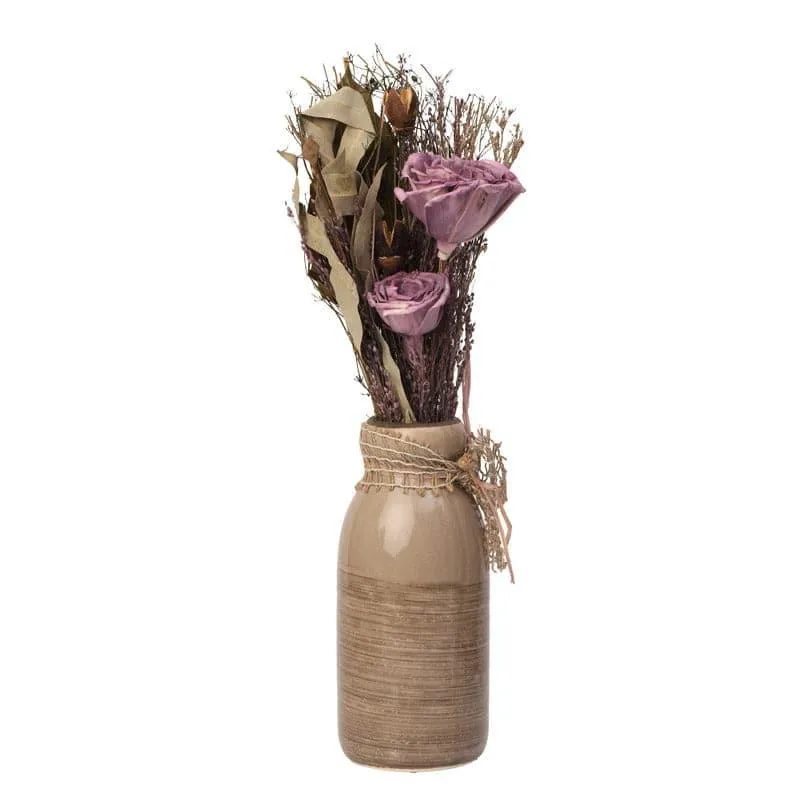 Alsike Vase With Dry Flowers - Lavender