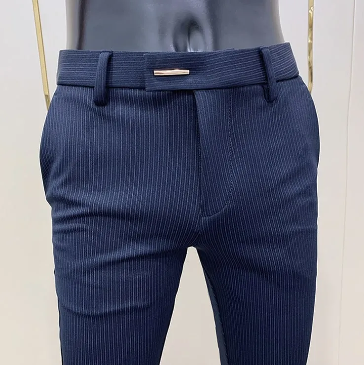 Antonios Navy Blue Casual Pants