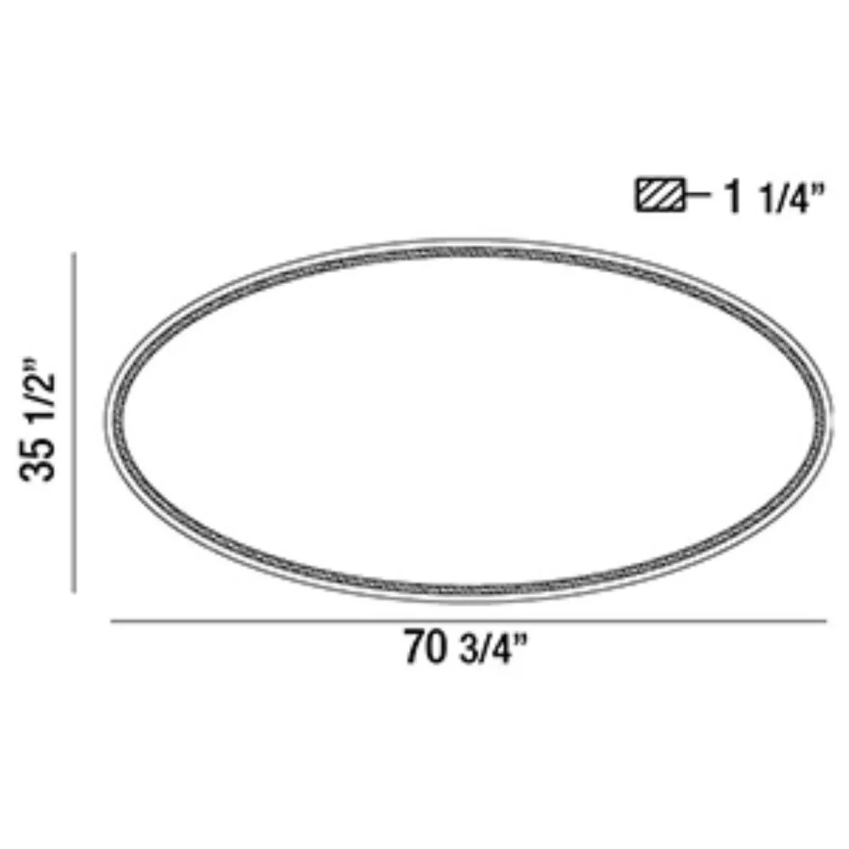 Aspen 36 In x 71 In. LED Wall Mirror