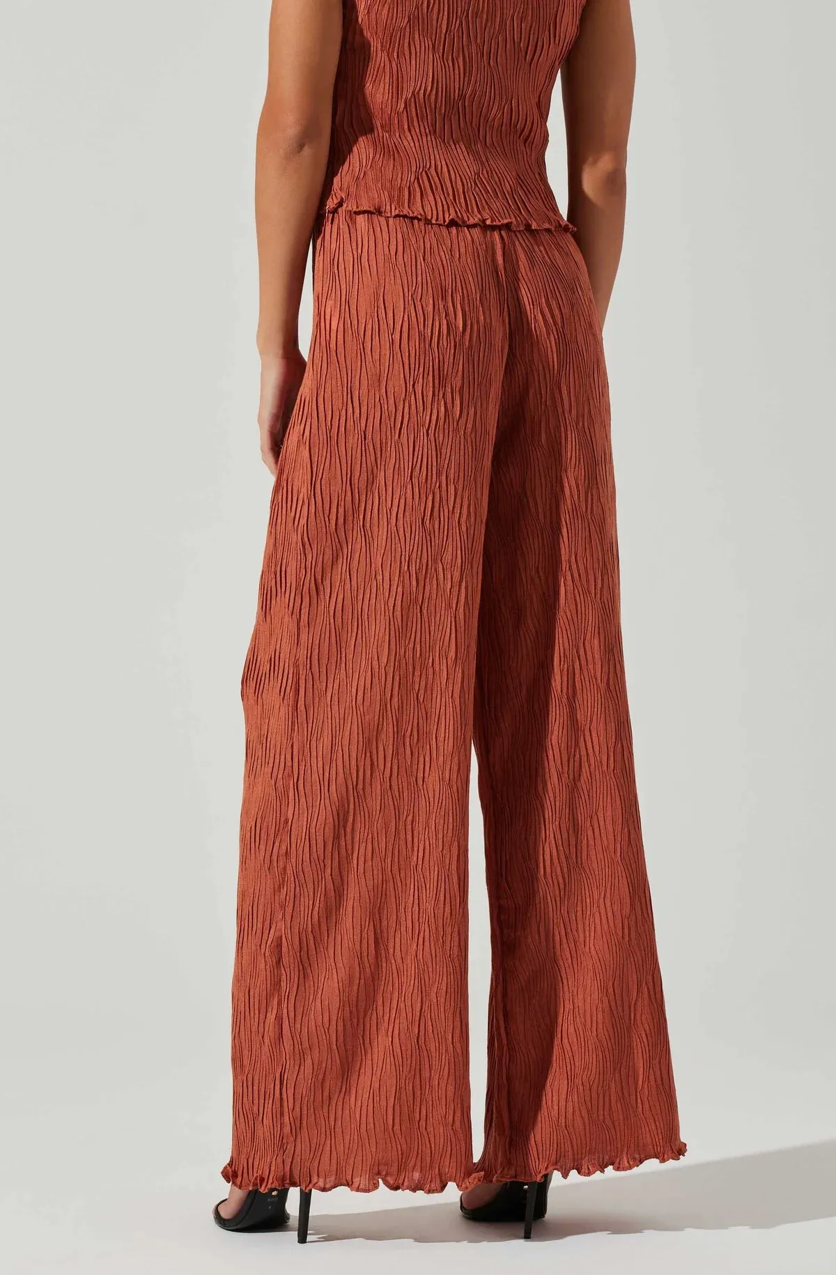 AST Janesa Wide Leg Pant in Rust