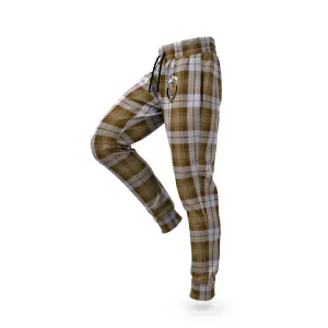 Baillie Dress Tartan Joggers Pants with Family Crest