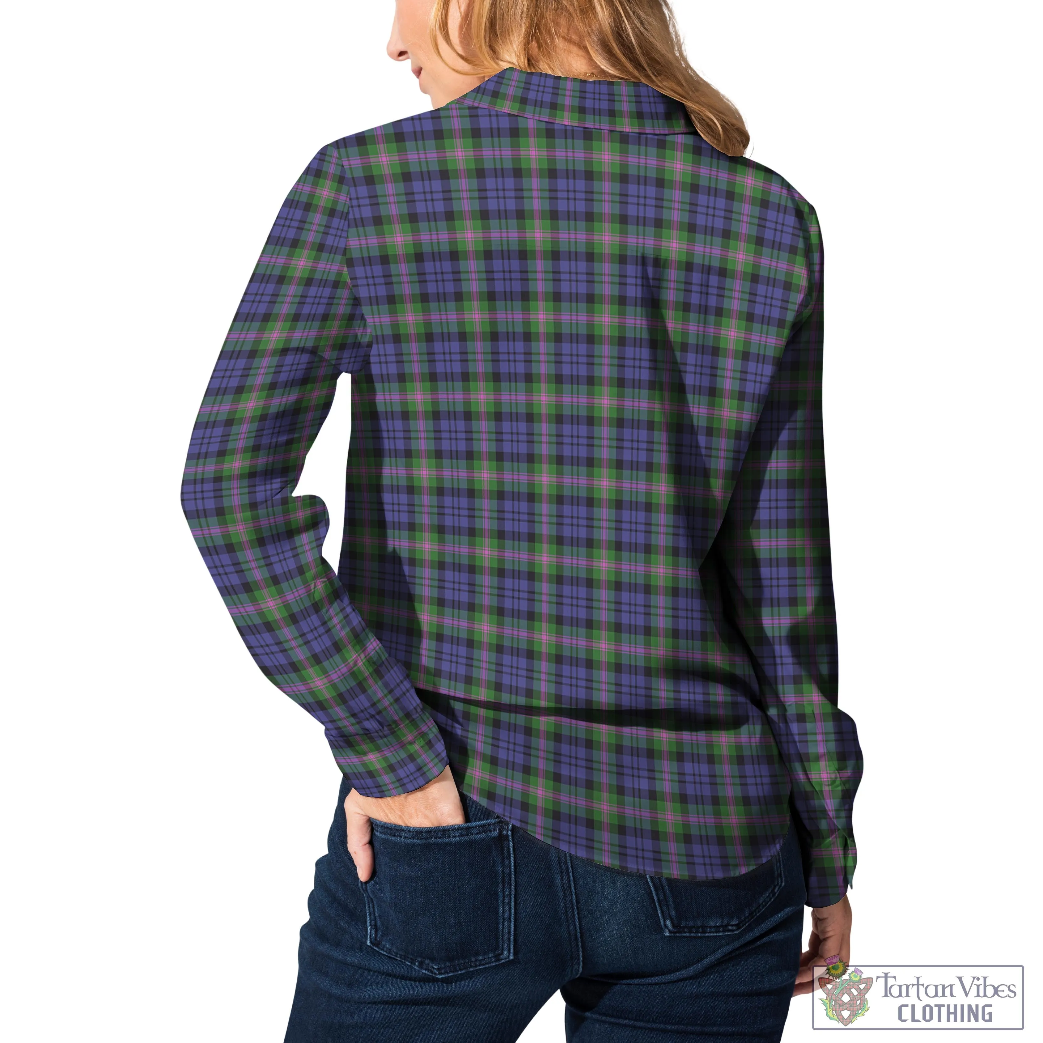 Baird Modern Tartan Women's Casual Shirt with Family Crest