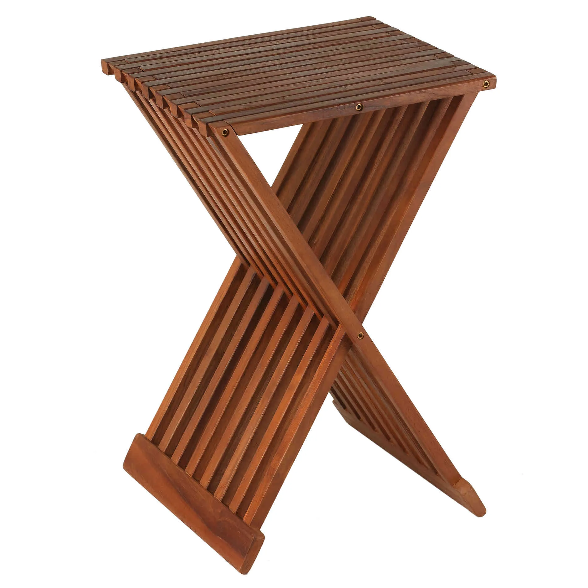 Bare Decor Leaf Folding Counterstool in Solid Teak Wood 24" high