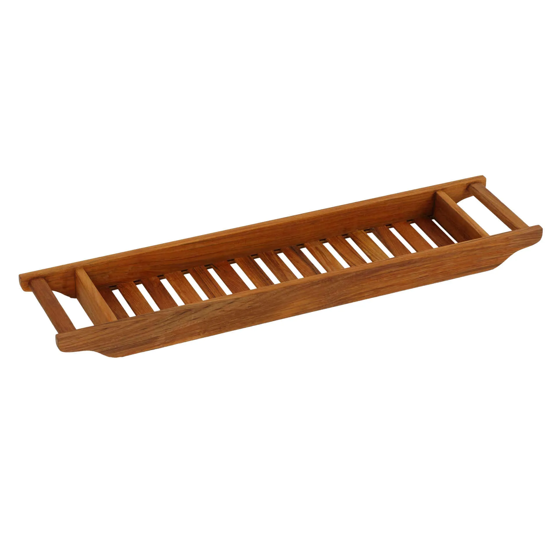 Bare Decor Vaske Natural Teak Wood Bathtub Caddy, 33" Wide