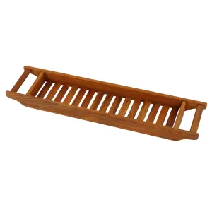 Bare Decor Vaske Natural Teak Wood Bathtub Caddy, 33" Wide