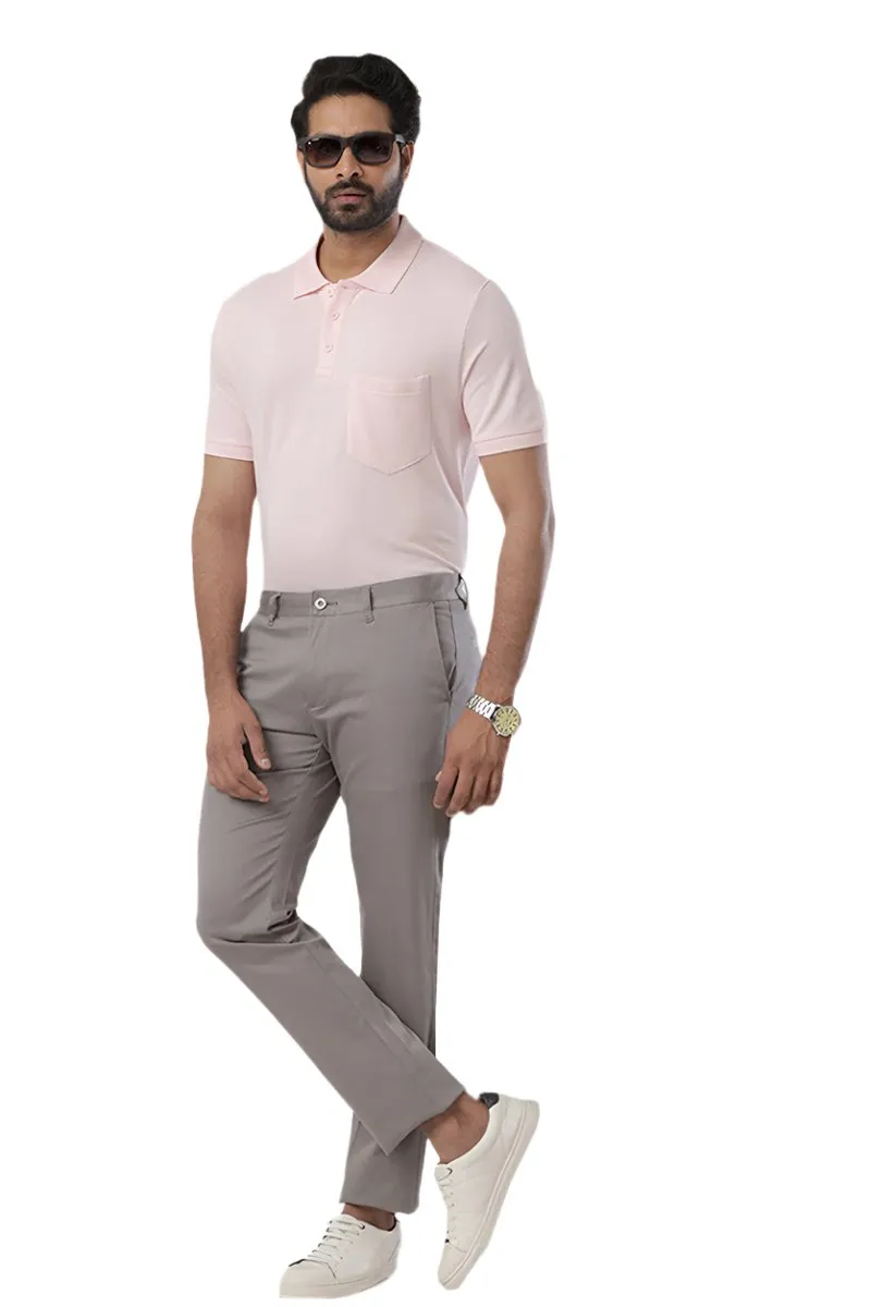 Basic Chino - Gray Trouser For Men | Ariser