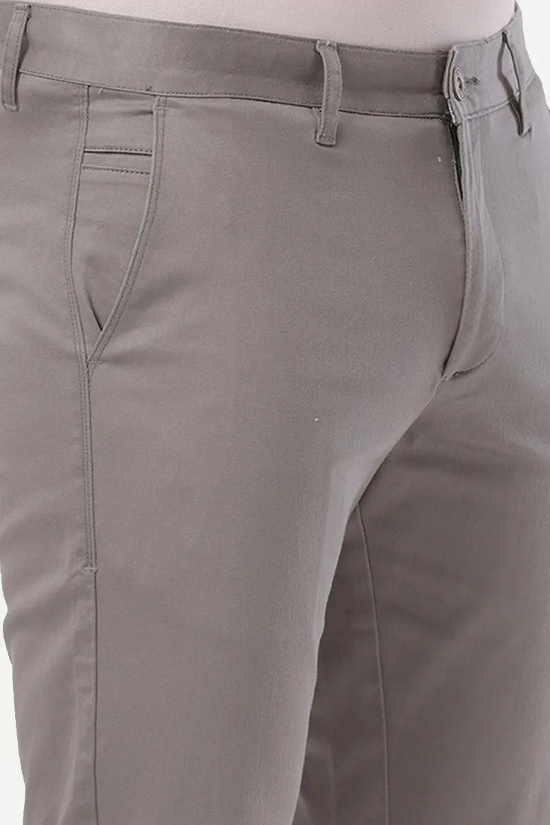 Basic Chino - Gray Trouser For Men | Ariser