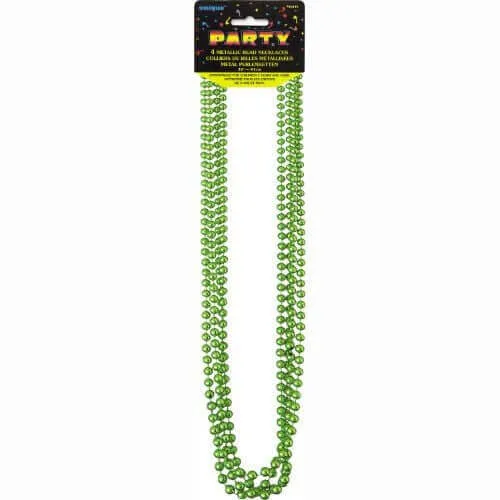 Bead Necklace-Lime Green