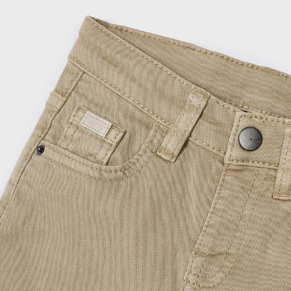 BEIGE TWILL SKINNY FIT TROUSER FOR BOYS