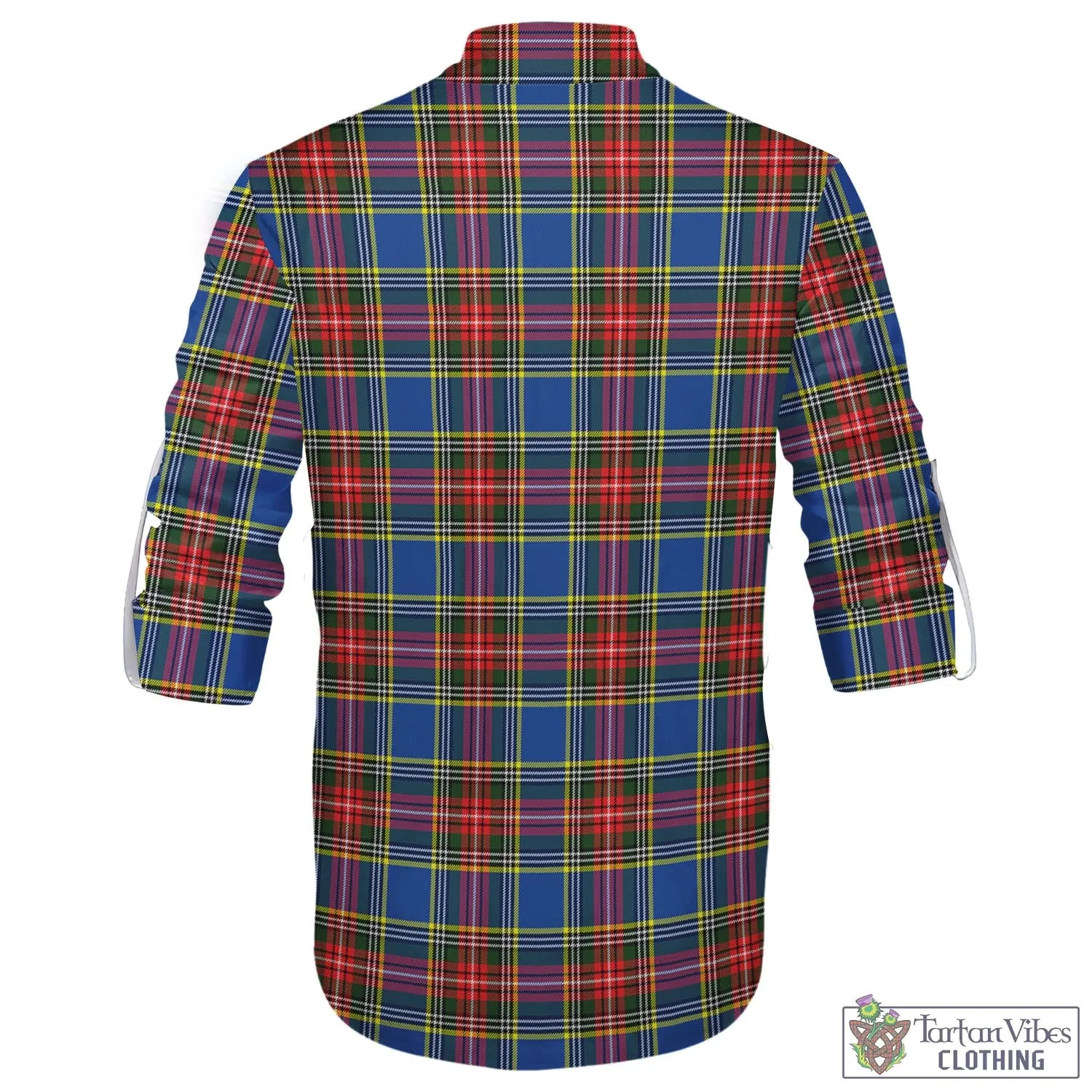 Bethune Tartan Men's Scottish Traditional Jacobite Ghillie Kilt Shirt