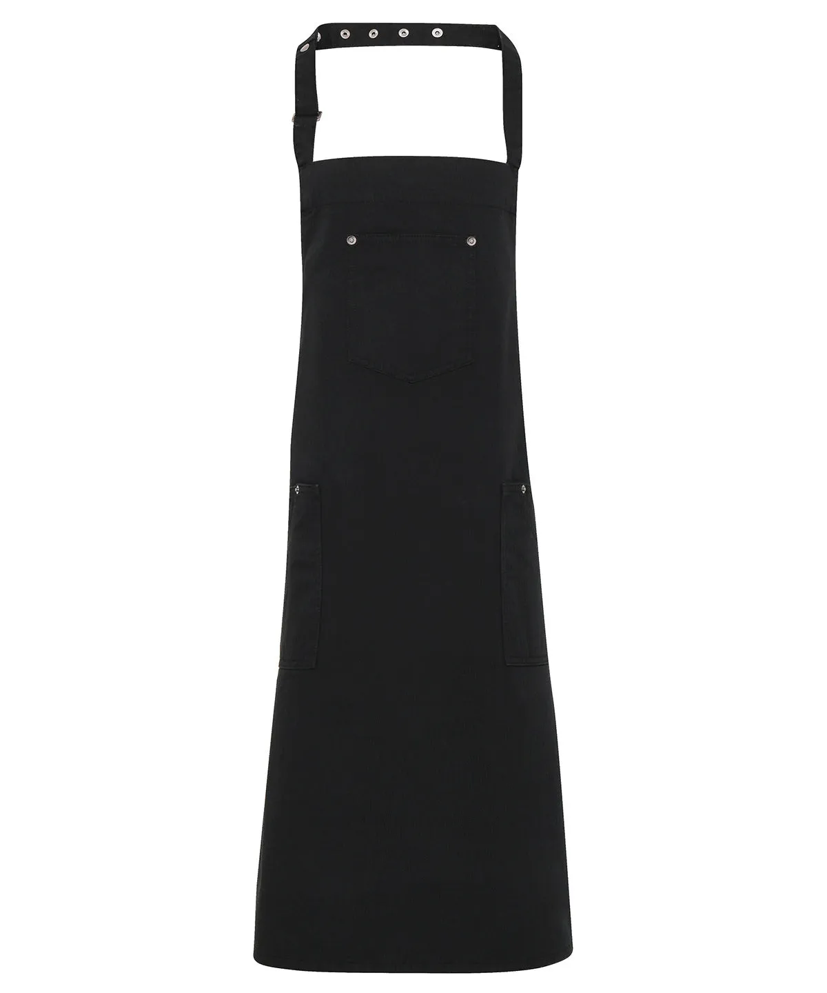 Black - Chino cotton bib apron