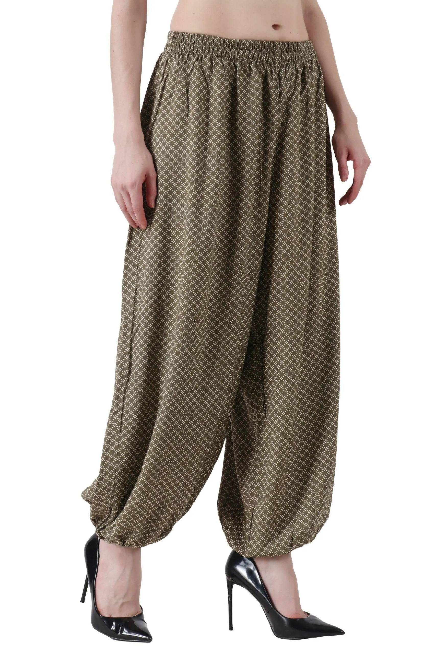 Blue Dots Printed Harem Pants