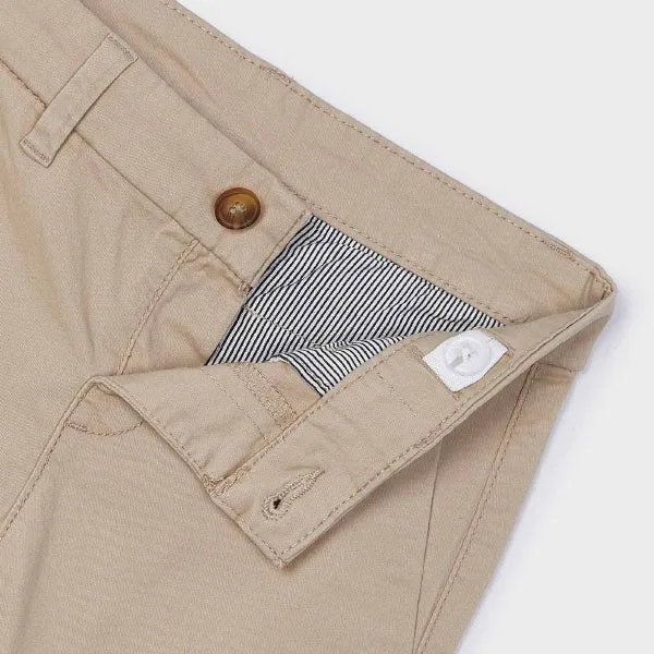 BOYS BEIGE TWILL CHINO SHORT