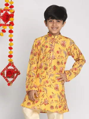 Boy's Yellow Kurta - Vastramay Boys