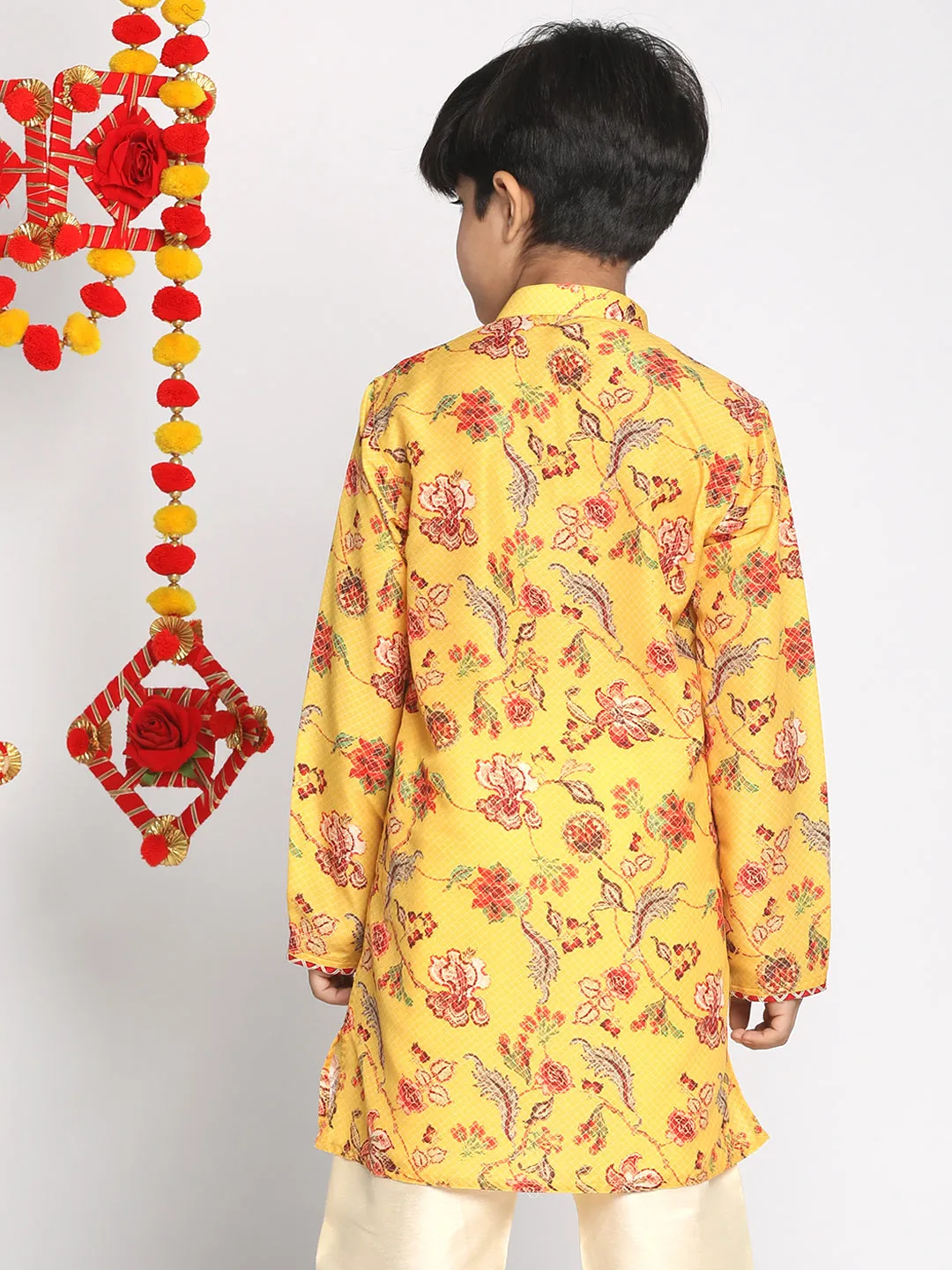 Boy's Yellow Kurta - Vastramay Boys