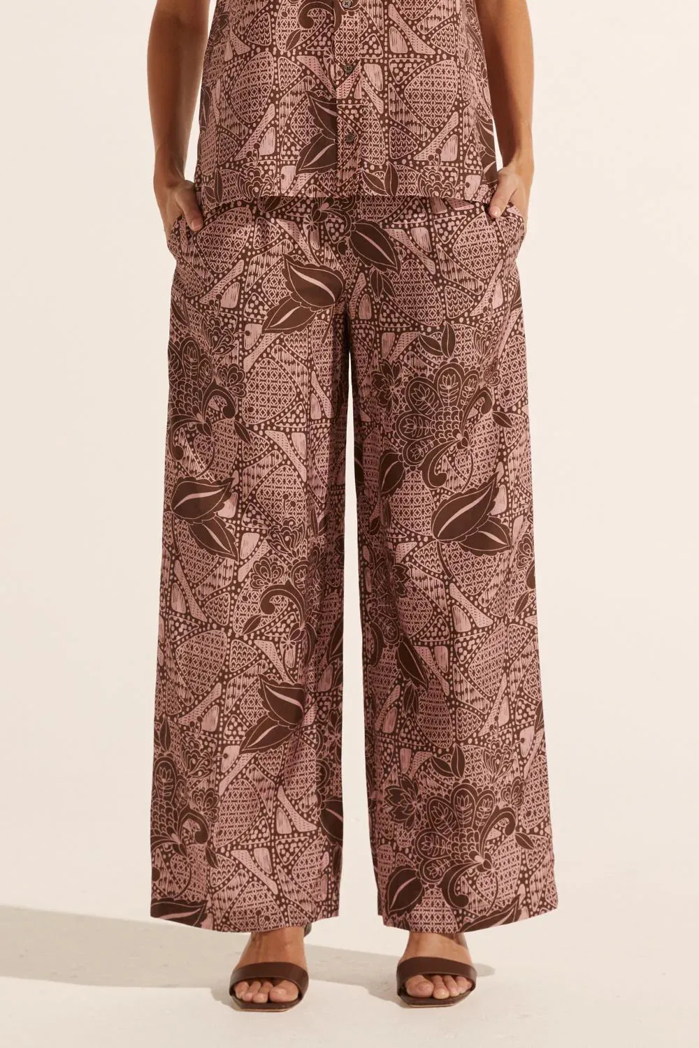 breeze pant - cacao batik