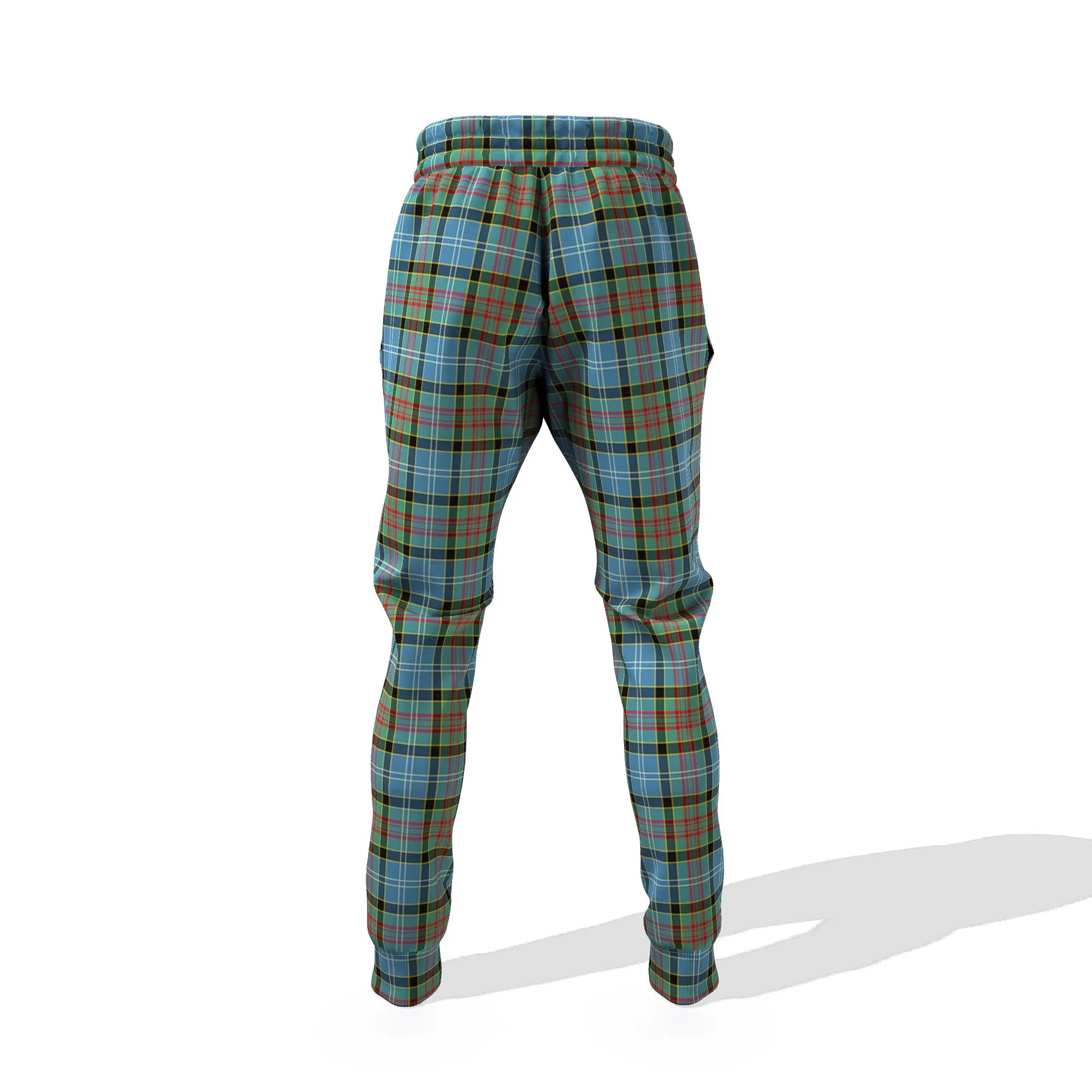 Brisbane Tartan Joggers Pants with Family Crest