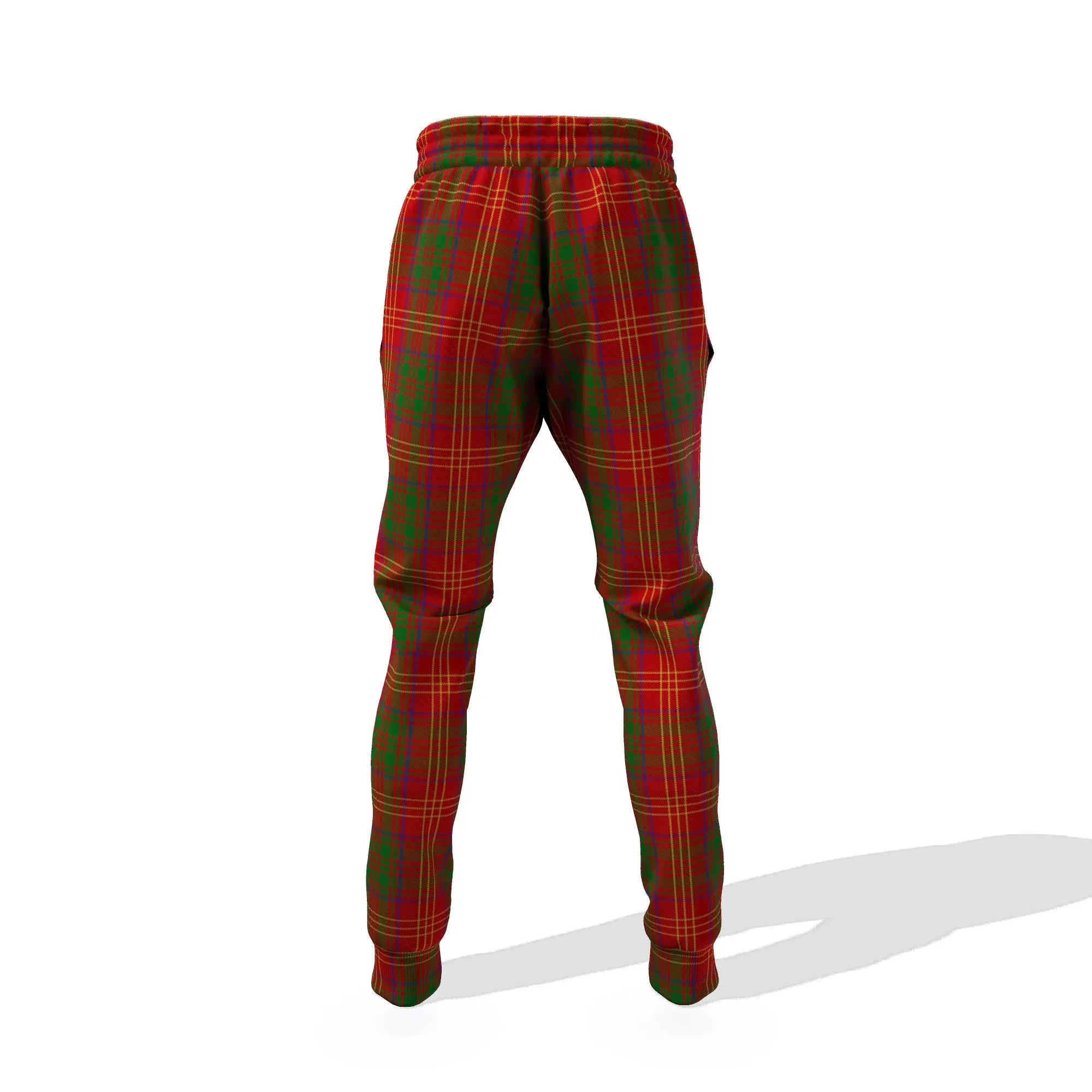 Burns Tartan Joggers Pants with Family Crest