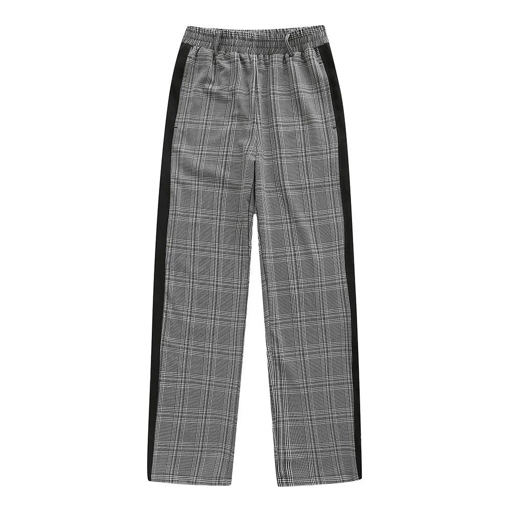 Casual Plaid Internet Girl Trouser Stripe Pants