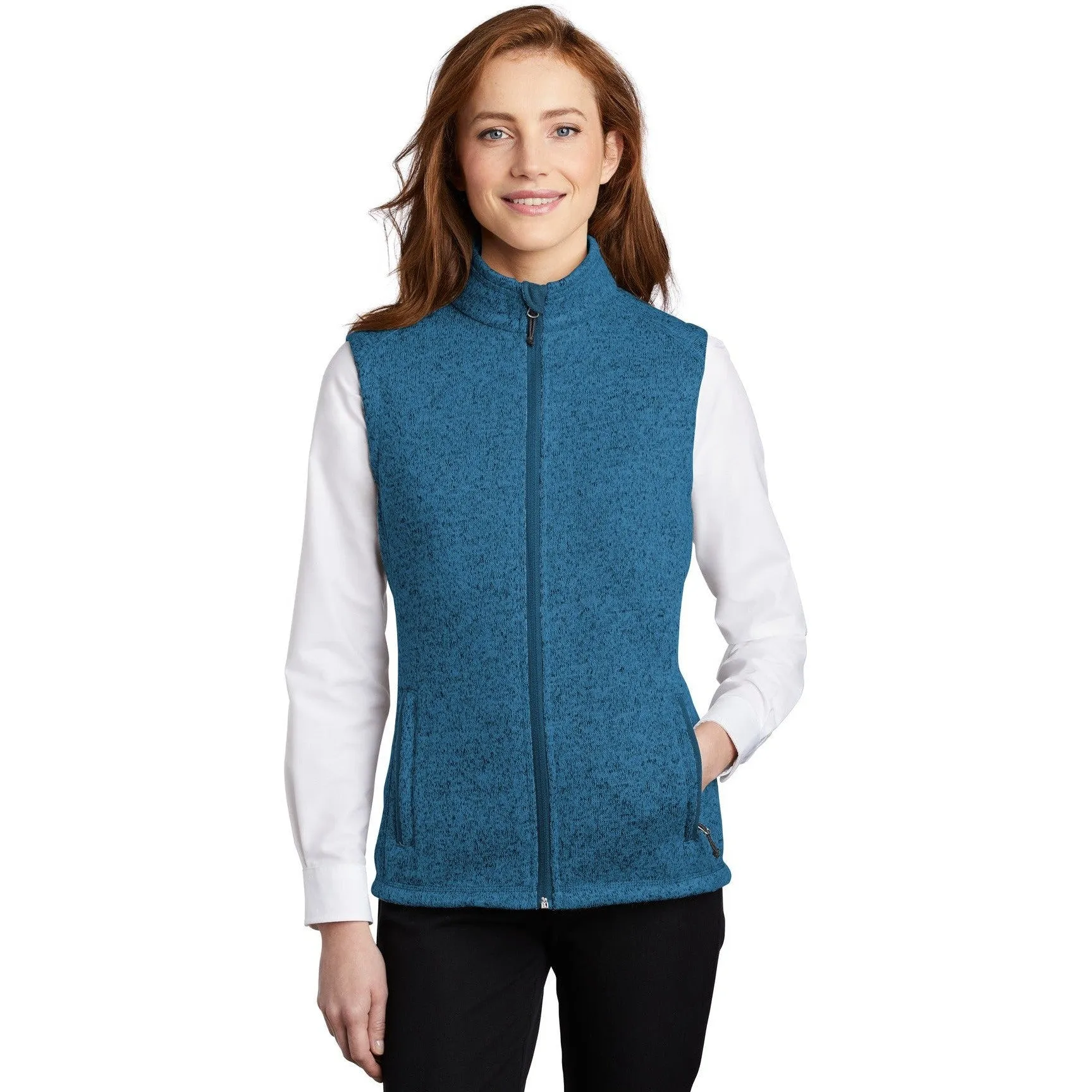 CLOSEOUT - Port Authority Ladies Sweater Fleece Vest