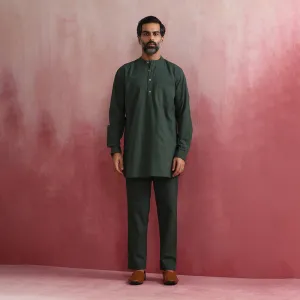 Cotton Kurta Set for Men | Green