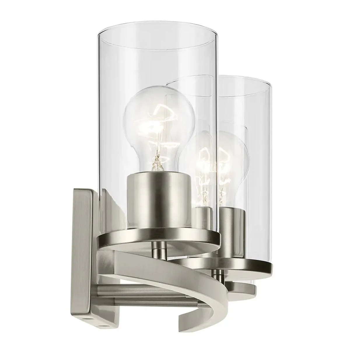 Crosby 23 In 3-Lights Bathroom Vanity Light, Brushed Nickel Finish