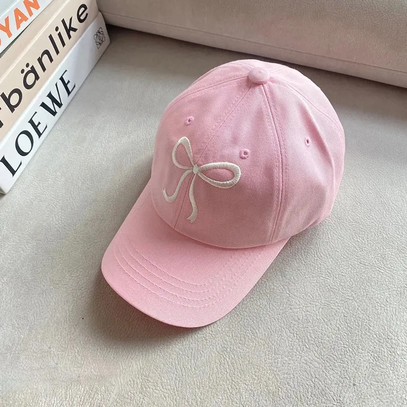 Cute Bow Pink / Denim Baseball Cap