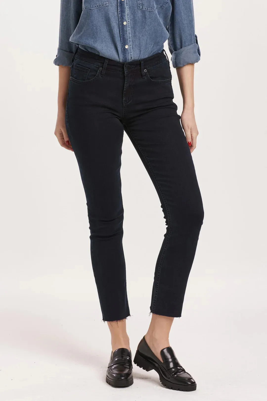 Dear John Blaire Mid Rise Slim Straight Jean In Yorkville