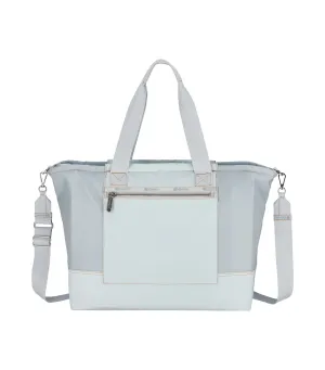 Denim East/West Tote Light Denim Wash