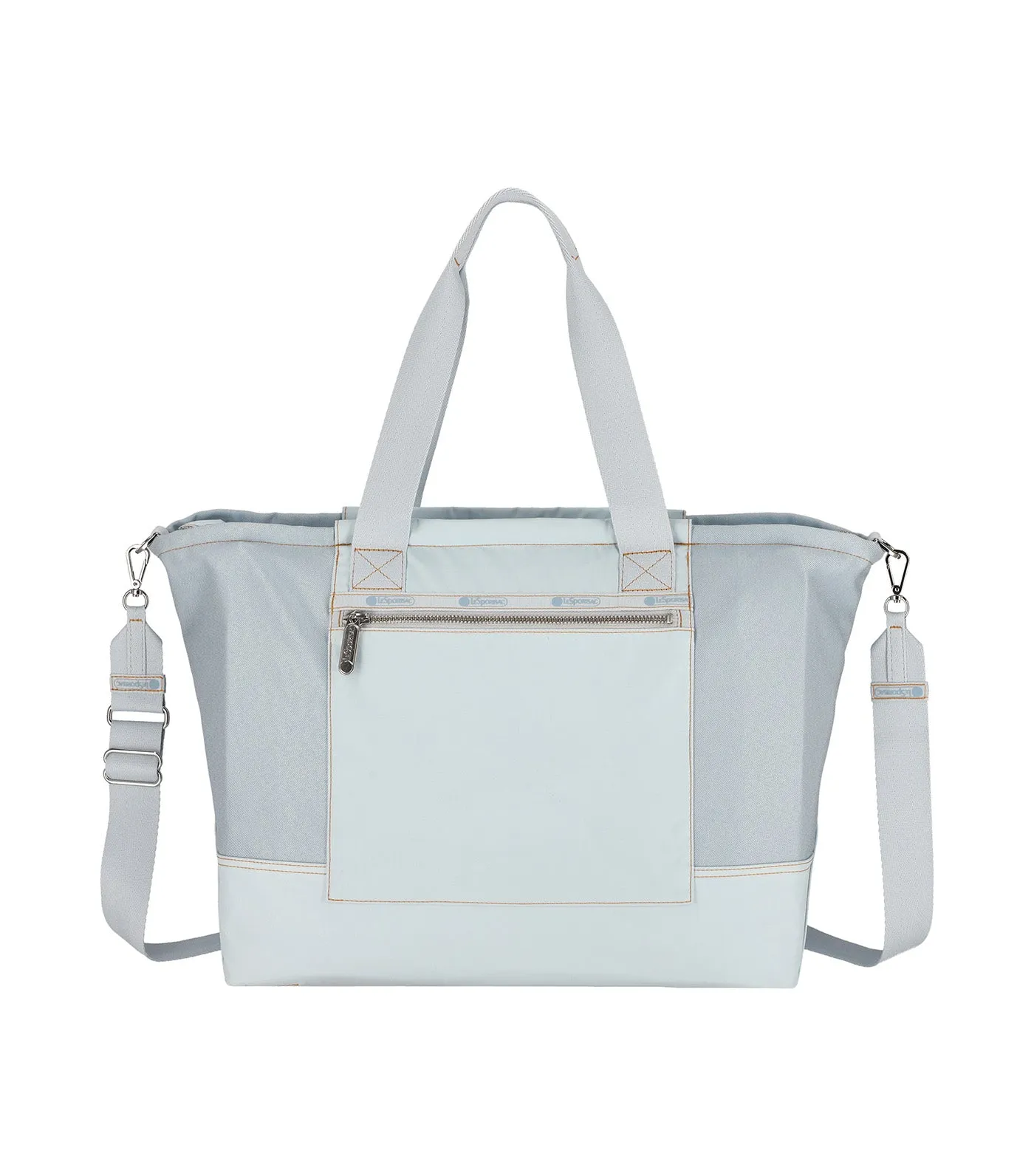 Denim East/West Tote Light Denim Wash