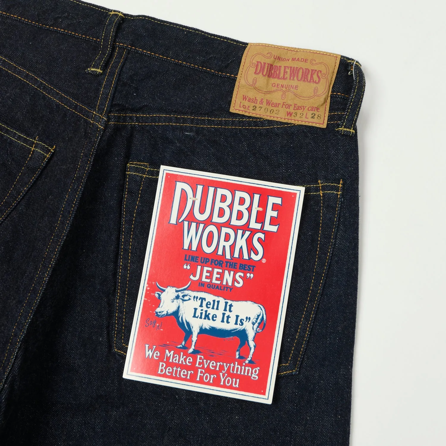 Dubbleworks 27002 Wide Straight Jean - One Wash