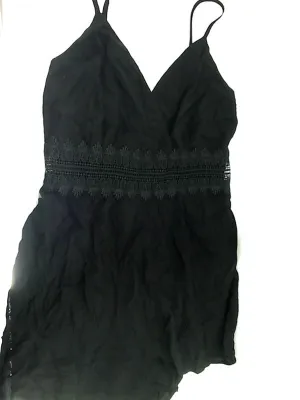 Elegant Black Sleeveless Dress Small Size