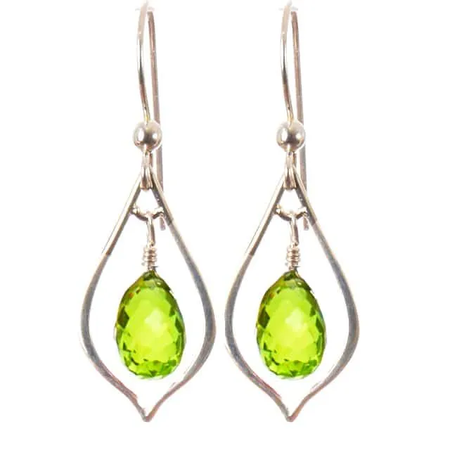 Elegant Everyday Earrings w Teardrop Gem