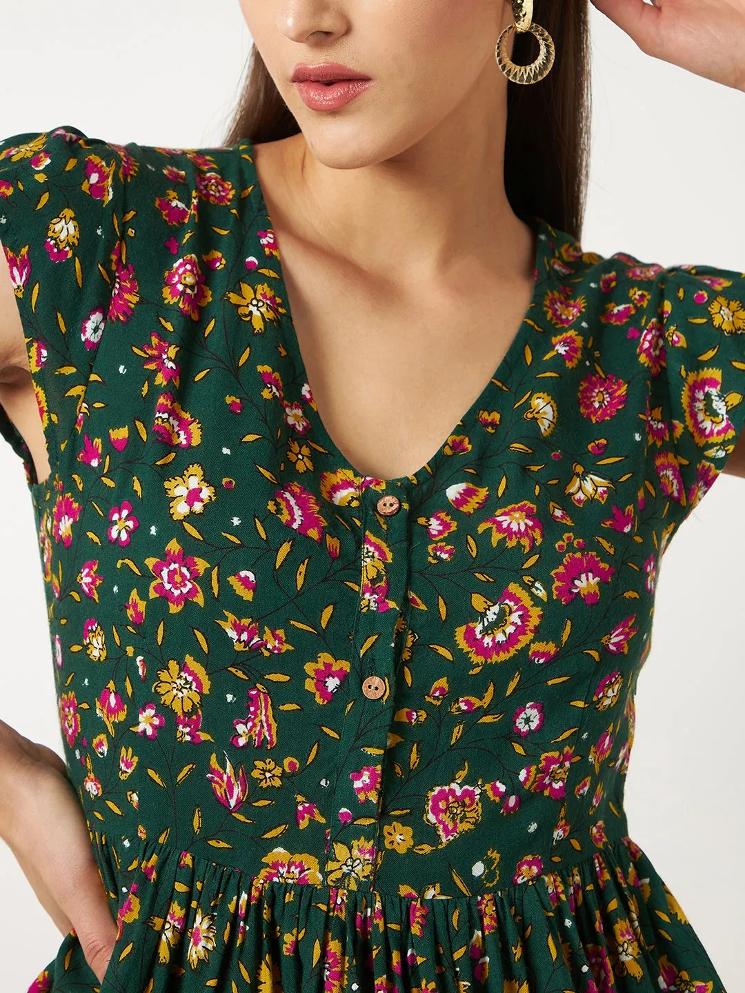 Floral Printed Peplum Top