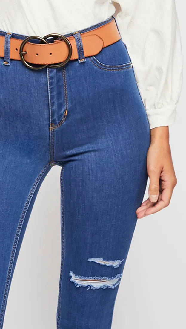 Free People Destroyed Long And Lean Jegging