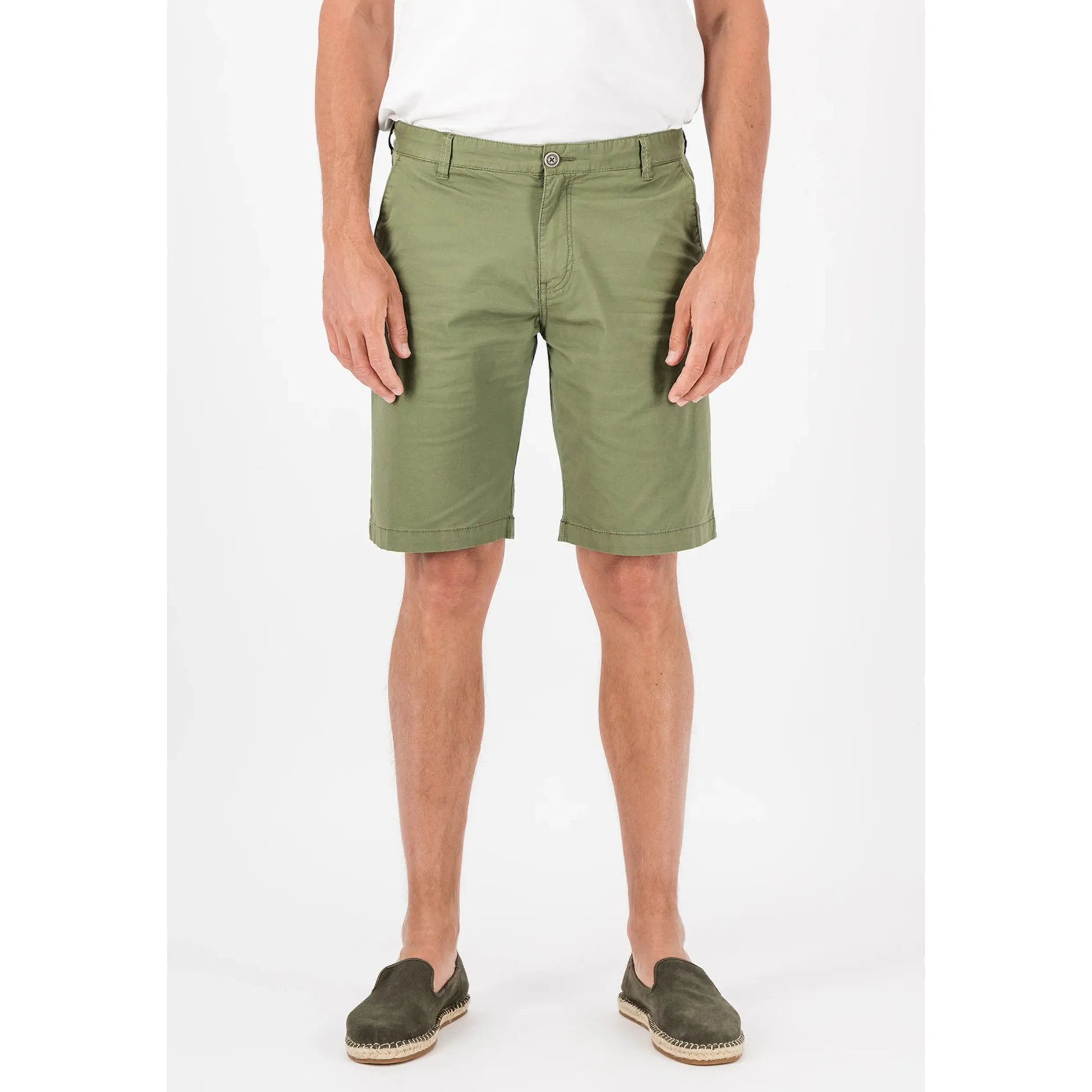 Fynch-Hatton Casual Fit Stretch Chino Shorts 14132810 Dusty Olive