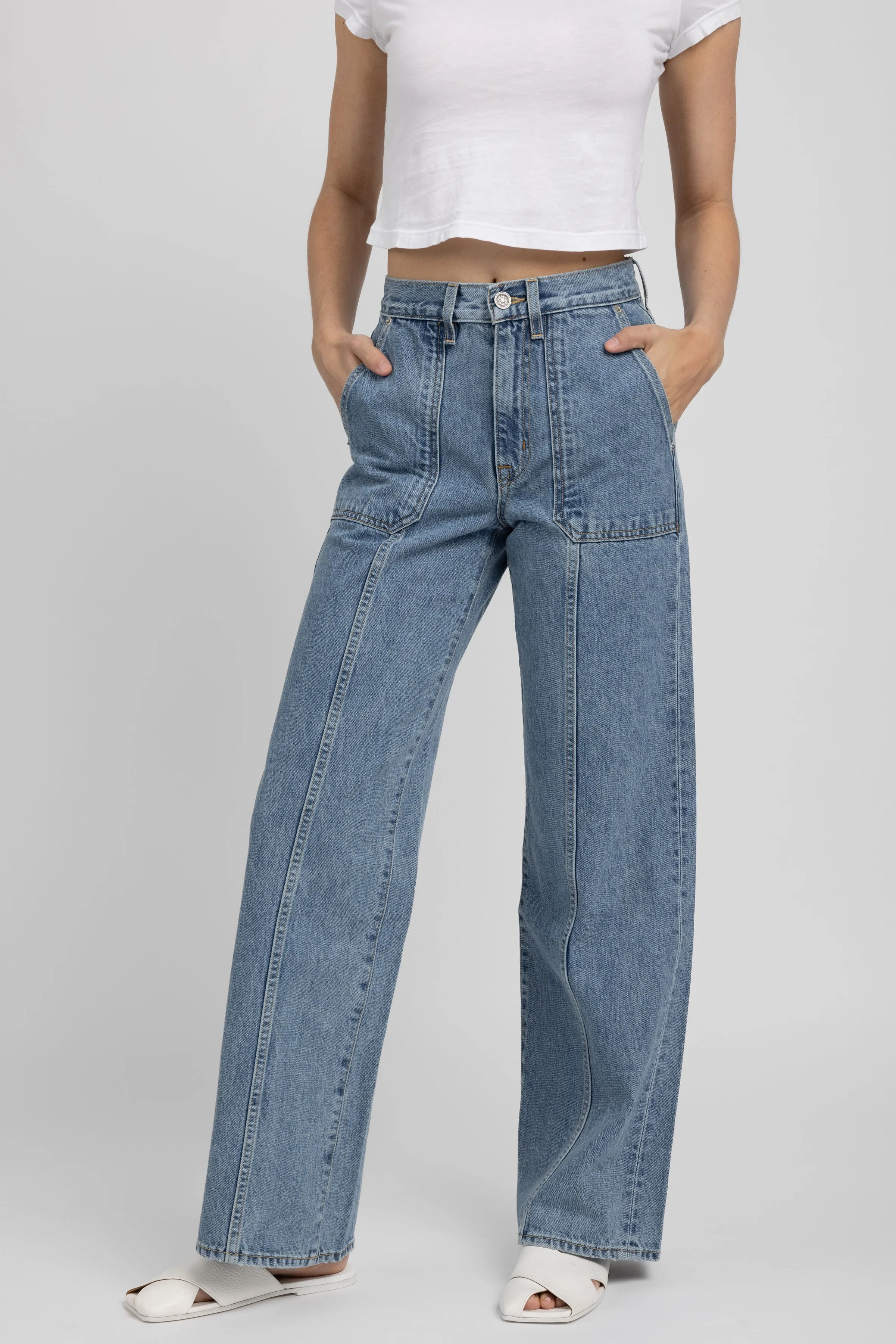 Grace Cargo with Seam Jean in Pacific