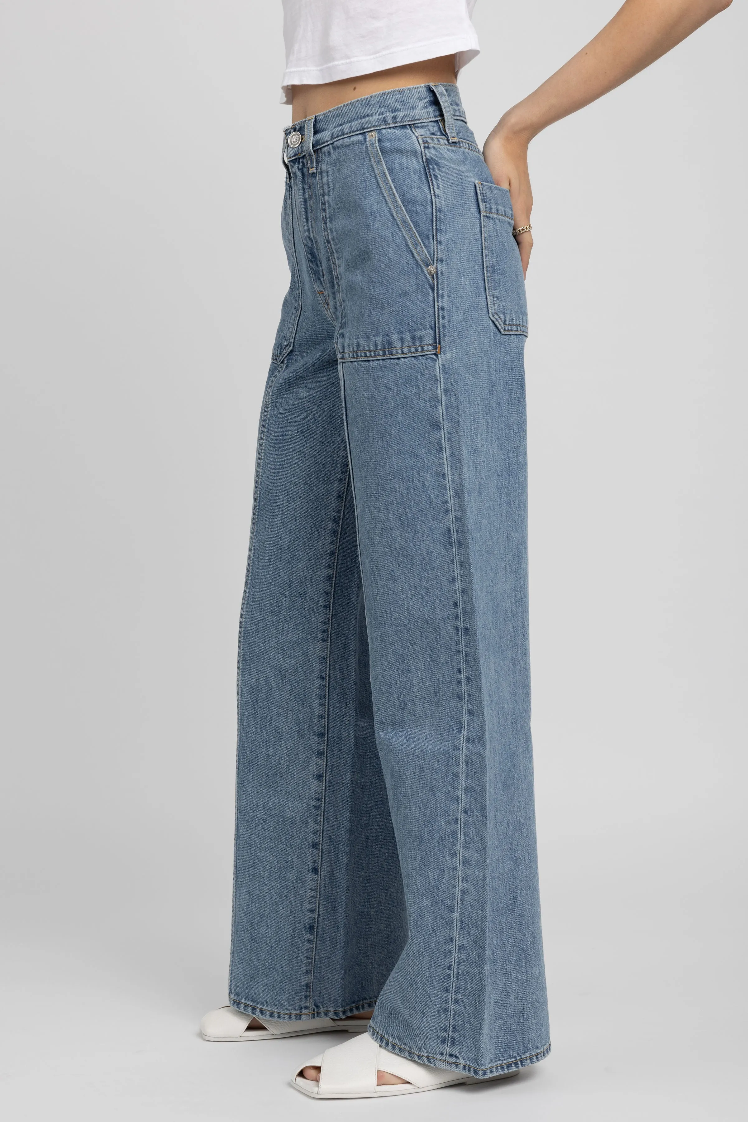 Grace Cargo with Seam Jean in Pacific