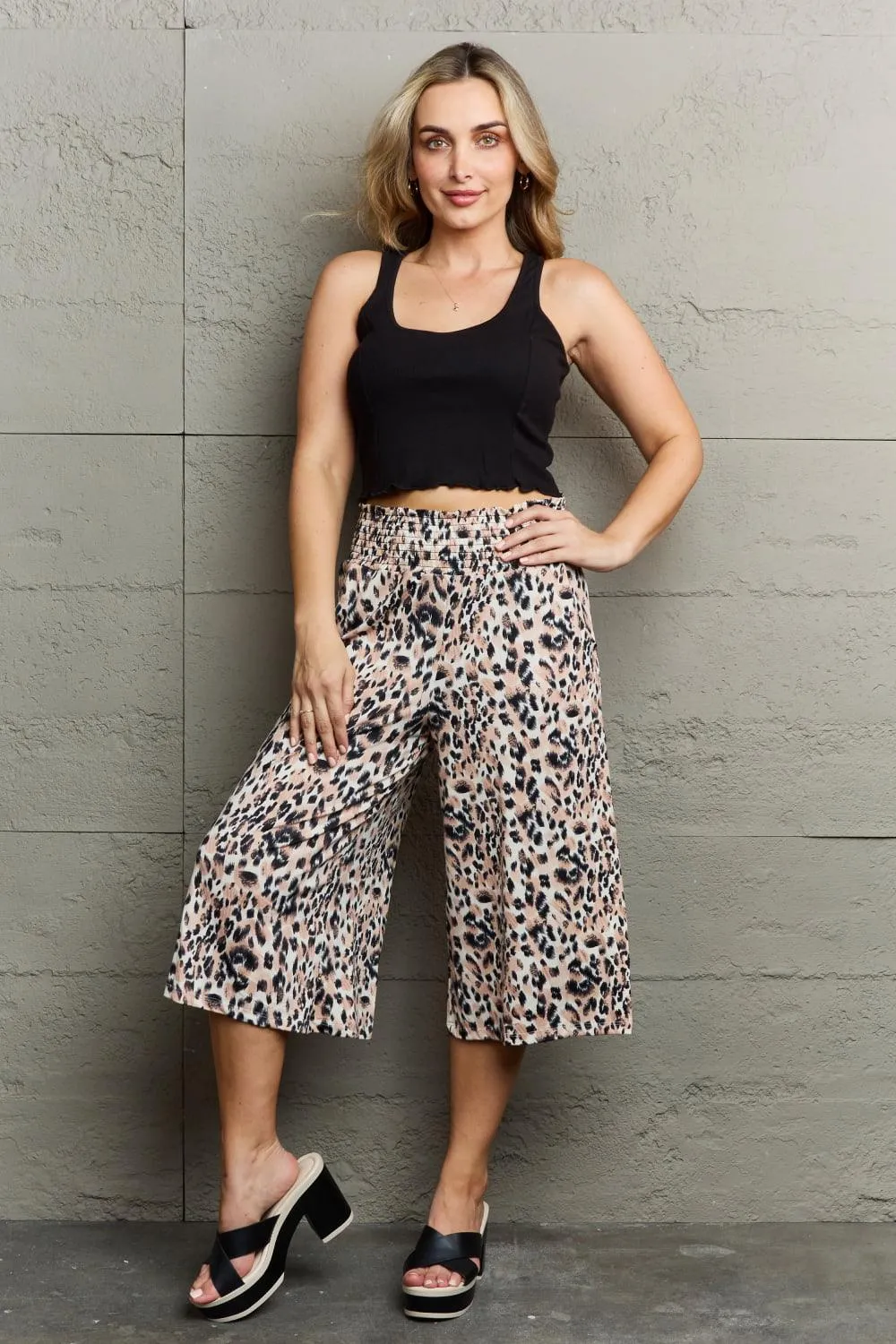 High Waist Flowy Wide Leg Pants with Pockets