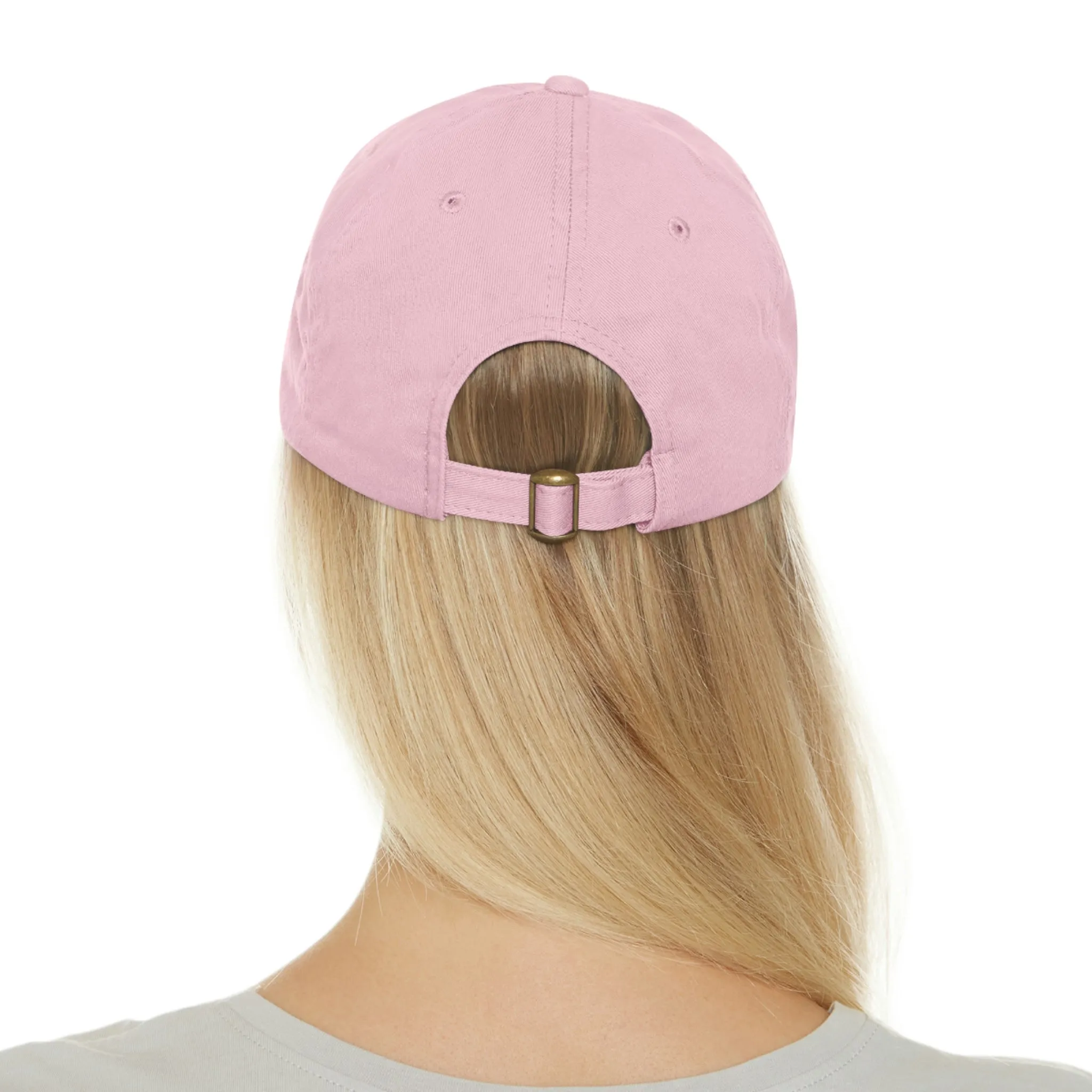 Horse Girl Cap with Leather Patch (Round)