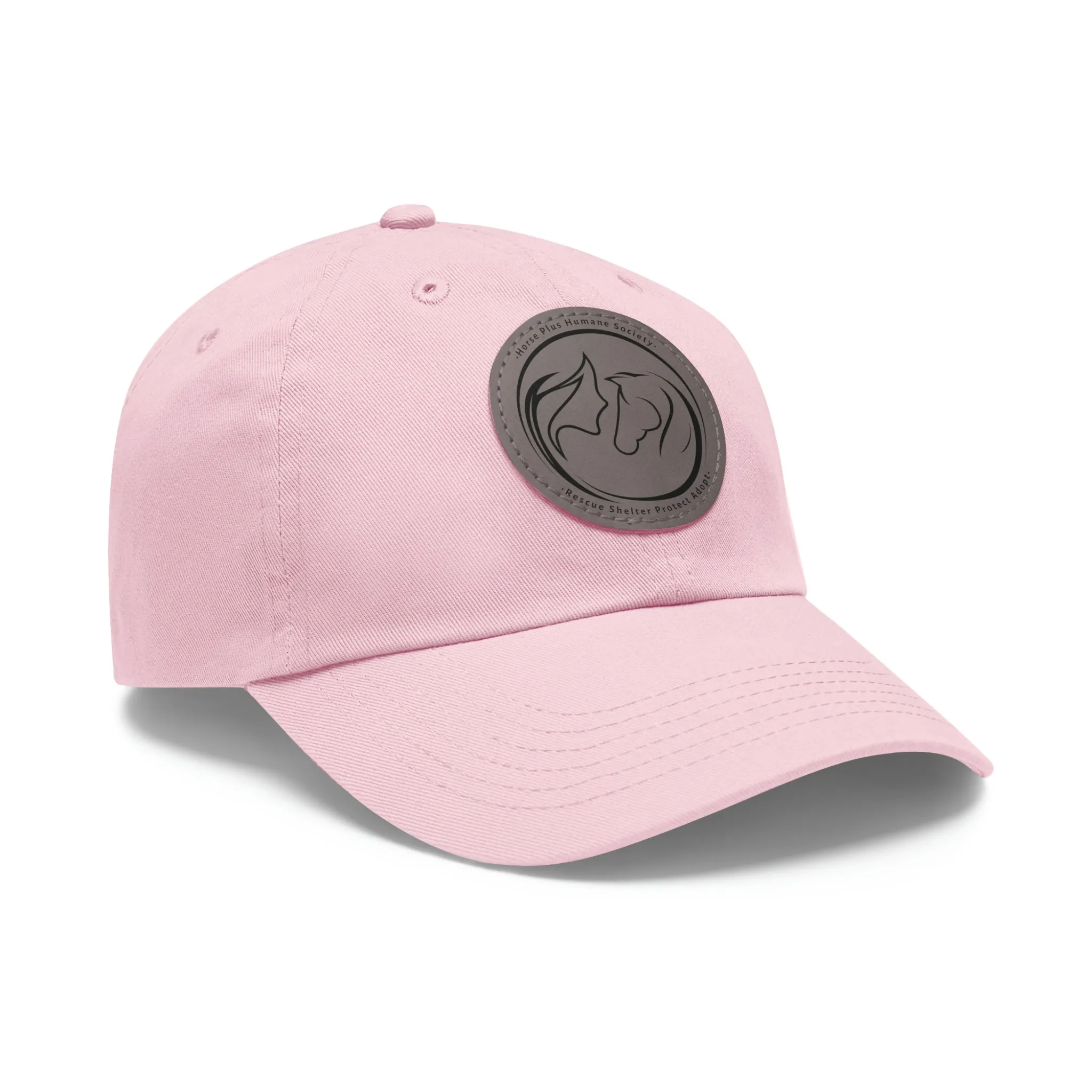 Horse Girl Cap with Leather Patch (Round)