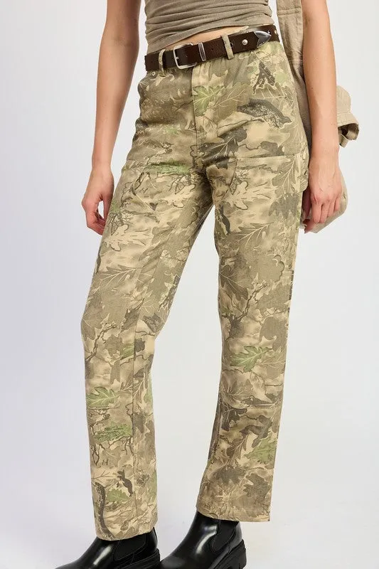 Hot Girl Camo Cargo Pants